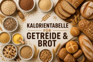 Kalorientabelle für Getreide & Brot 
