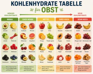Kohlenhydrate Tabelle für Obst