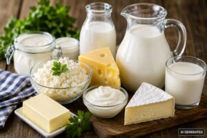 Magnesium und Calcium in Molkereiprodukten mit Tabelle